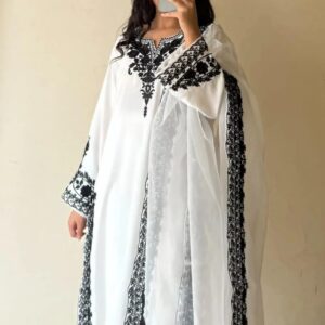 3 Pcs Women’s Stitched Organza Embroidered Suit