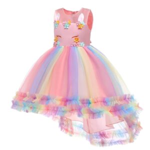 2025 Export New Kidsren’s Unicorn Princess Dress