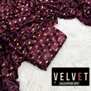 2 Pcs Women’s Unstitched Printed Suit