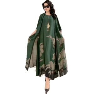 Lady Printed Wide Leg Pants Set Women’s