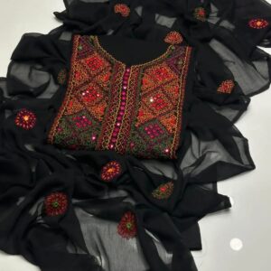 2 Pcs Women’s Unstitched Hand Work Suit