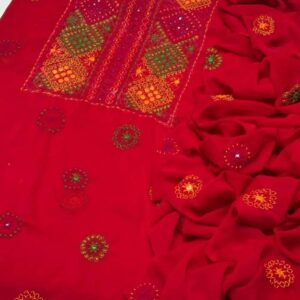 2 Pcs Women’s Unstitched Hand Work Suit
