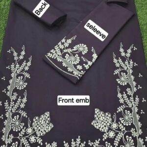 2 Pcs Women’s Unstitched Embroidered Suit
