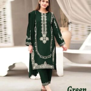 2 Pcs Women’s Unstitched Embroidered Suit