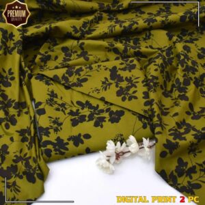 2 Pcs Women’s Unstitched winter Printed Suit