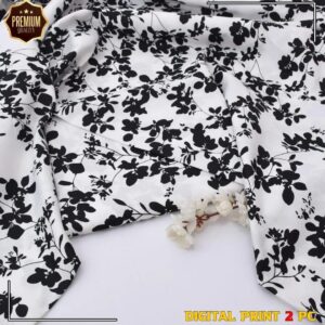 2 Pcs Women’s Unstitched winter Printed Suit