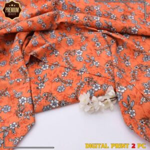 2 Pcs Women’s Unstitched winter Printed Suit