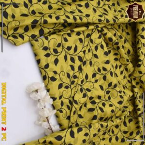 2 Pcs Women’s Unstitched winter Printed Suit