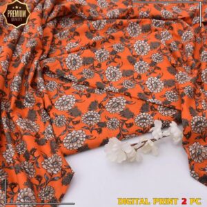 2 Pcs Women’s Unstitched winter Printed Suit