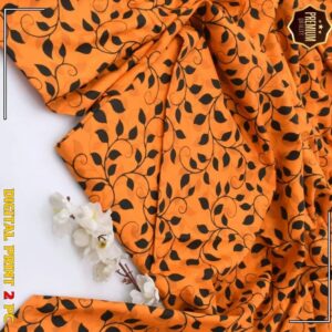 2 Pcs Women’s Unstitched winter Printed Suit