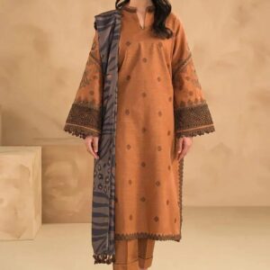 3 Pcs Women’s Unstitched Embroidered Suit
