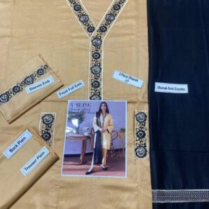 ASLING DYOT Most Hit Articles 3 Pcs Unstitched Embroidered Suit