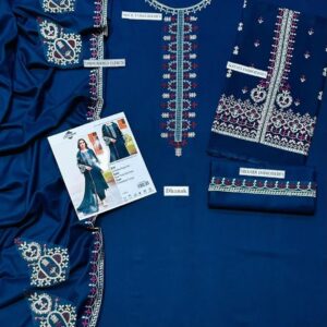 3 Pcs Women’s Unstitched Embroidered Suit