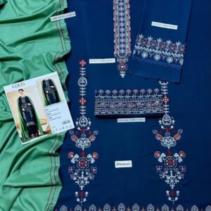 3 Pcs Women’s Unstitched Embroidered Suit