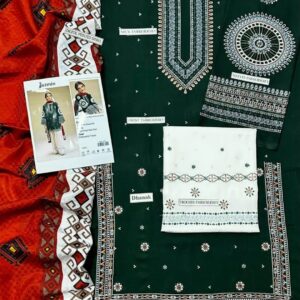 3 Pcs Women’s Unstitched Embroidered Suit