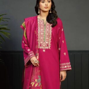 3 Pcs Women’s Unstitched Embroidered Suit