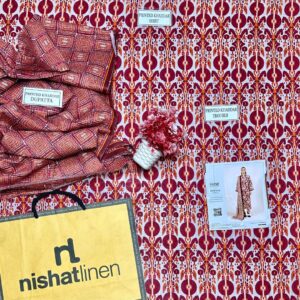 Exquisite Printed Khaddar Suit – 3 Pcs Set