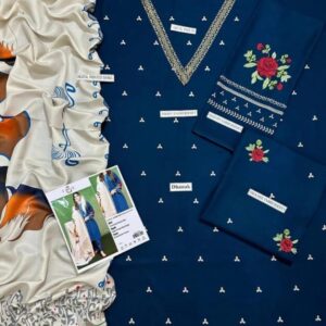 3 Pcs Women’s Unstitched Embroidered Suit