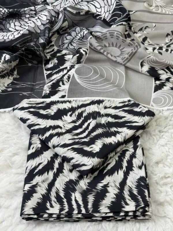 3 Pcs Women's Unstitched Digital Print Suit