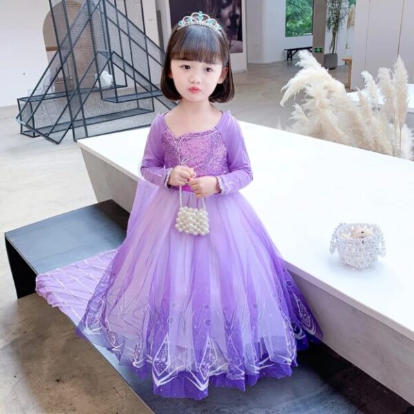 2021 New Children's Western Style Baby Girl Frozen Dress