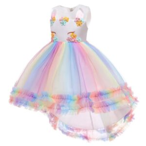 2025 Export New Kidsren’s Unicorn Princess Dress