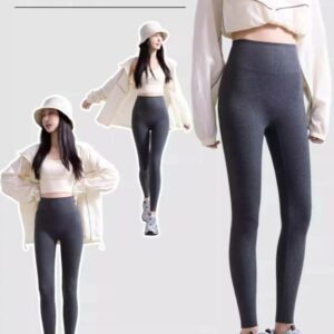Solid Color Breathable Yoga Sports High Waist 9 Points Modal Cotton Threaded Legging