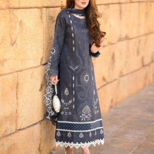 2 Pcs Women’s Unstitched Embroidered Suit