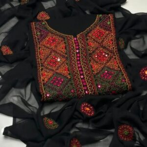 2 Pcs Women’s Unstitched Hand Work Suit