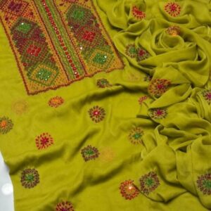 2 Pcs Women’s Unstitched Hand Work Suit