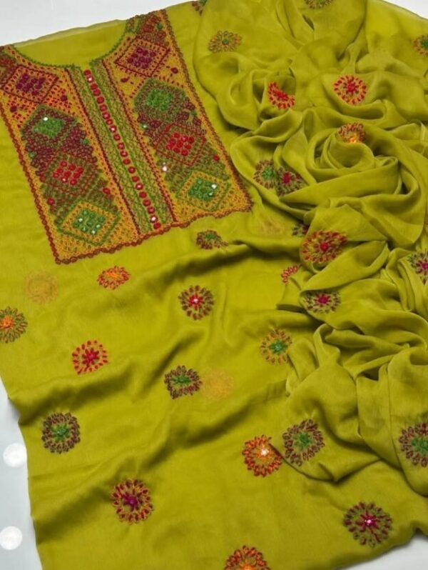 2 Pcs Women's Unstitched Hand Work Suit