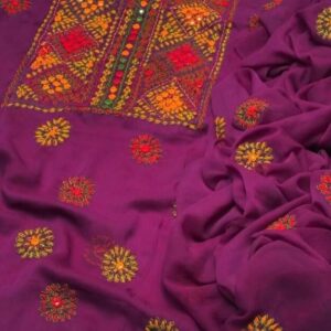 2 Pcs Women’s Unstitched Hand Work Suit