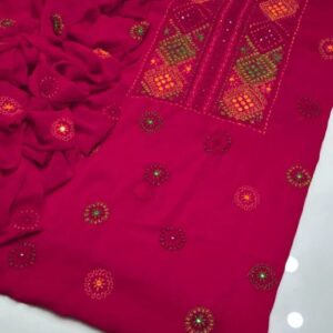 2 Pcs Women’s Unstitched Hand Work Suit
