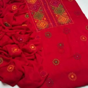 2 Pcs Women’s Unstitched Hand Work Suit