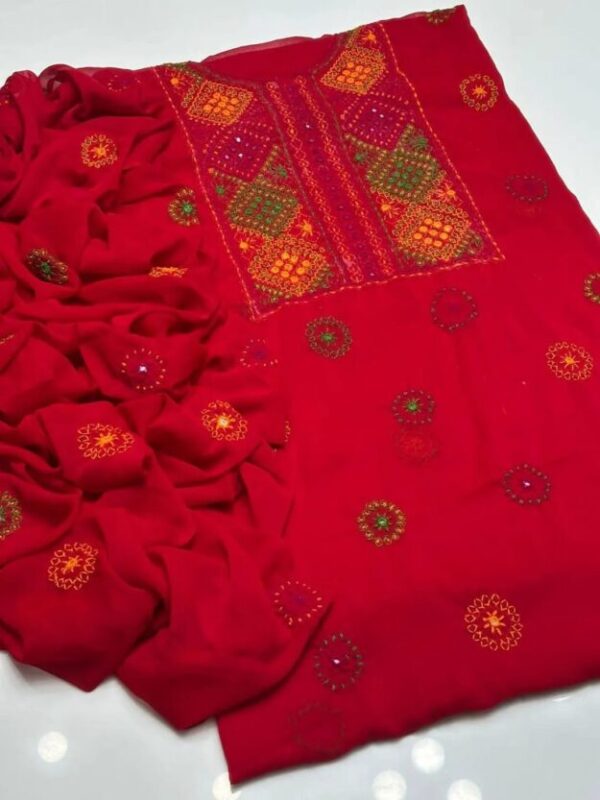 2 Pcs Women's Unstitched Hand Work Suit