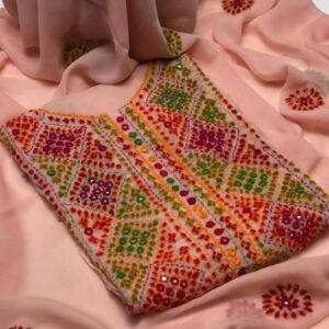 2 Pcs Women’s Unstitched Hand Work Suit