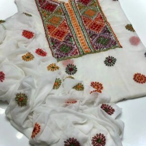 2 Pcs Women’s Unstitched Hand Work Suit
