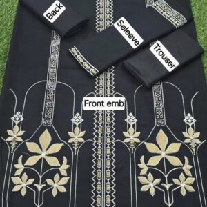 2 Pcs Women’s Unstitched Embroidered Suit