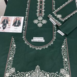 2 Pcs Women’s Unstitched Embroidered Suit