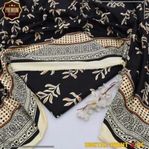 2 Pcs Women’s Unstitched winter Printed Suit