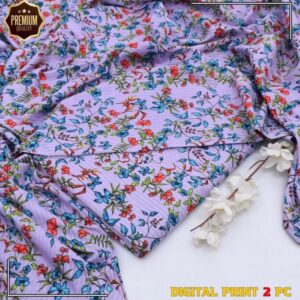 2 Pcs Women’s Unstitched winter Printed Suit