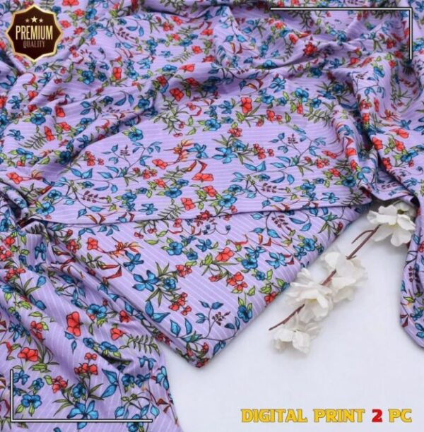 2 Pcs Women's Unstitched winter Printed Suit