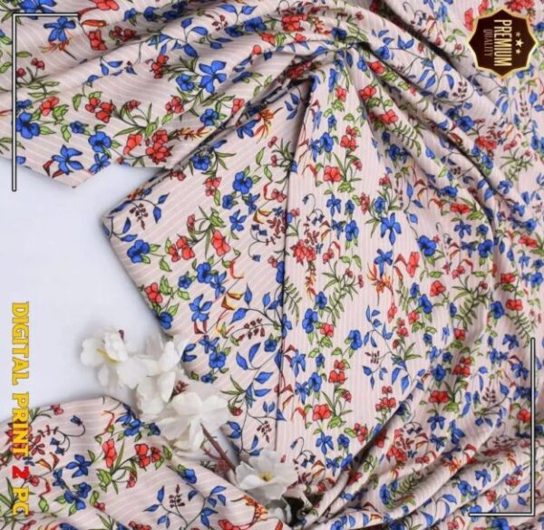 2 Pcs Women's Unstitched winter Printed Suit