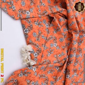 2 Pcs Women’s Unstitched winter Printed Suit