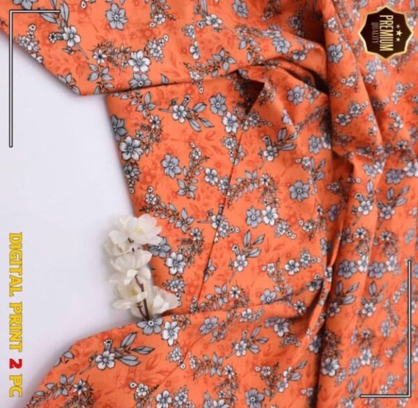 2 Pcs Women's Unstitched winter Printed Suit