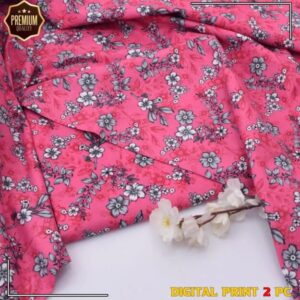 2 Pcs Women’s Unstitched winter Printed Suit
