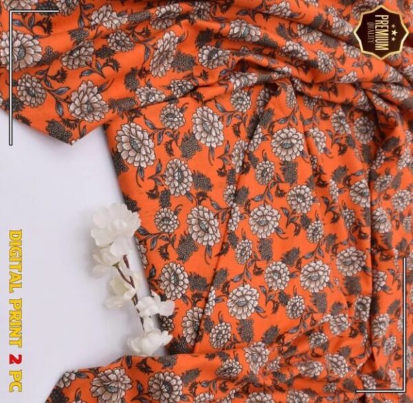 2 Pcs Women's Unstitched winter Printed Suit