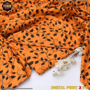 2 Pcs Women’s Unstitched winter Printed Suit