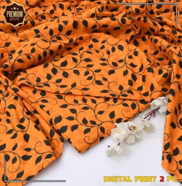 2 Pcs Women's Unstitched winter Printed Suit