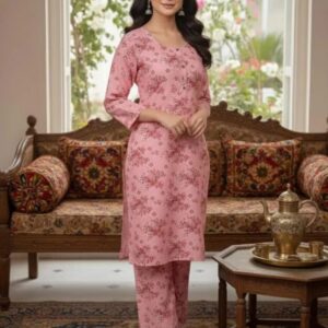 SbyS Presents 2 Pcs Women’s Winter Khaddar Printed Shirt And Trouser