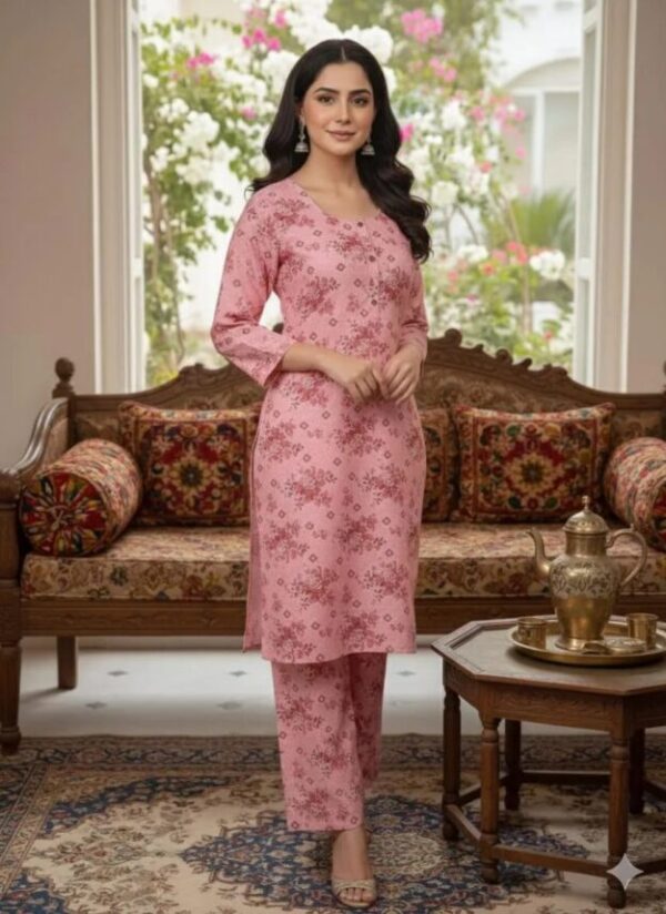 SbyS Presents 2 Pcs Women's Winter Khaddar Printed Shirt And Trouser